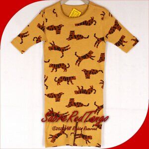 NWT Hanna Andersson Organic Short Johns Pajamas Wild Cats Fall Leaf 160 14